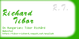 richard tibor business card